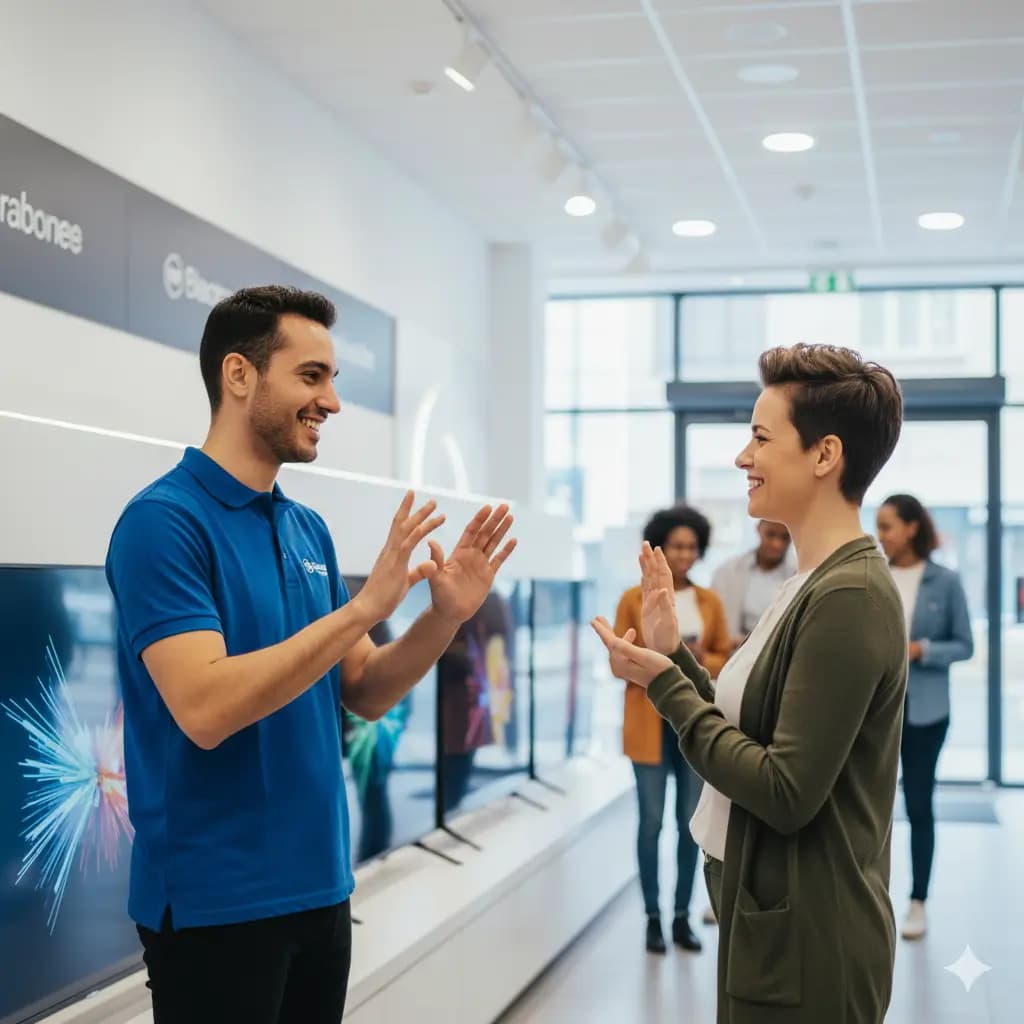 Salariés apprenant la LSF